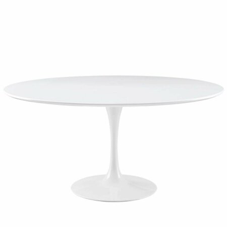 EAST END IMPORTS Lippa 60 in. Wood Top Dining Table, White EEI-1120-WHI